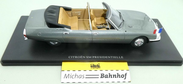 Citroen Sm Presidentielle Cabrio Silbergrau Ixo Hachette Diecast 1:24 GA1 µ-image