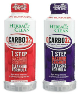 NEW Herbal Clean Same-Day Detox Qcarbo32 Drink Premium Formula 32oz FAST SHIP