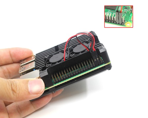 High Performance Custom Aluminum Heatsink Cooler Fan For Raspberry Pi 4 Model B - 第 2/6 張圖片