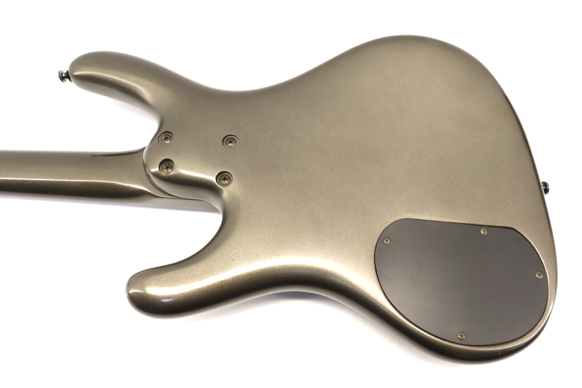 2001 Ibanez EDB600 Ergodyne 4 string Bass Guitar Pewter Gun Metal