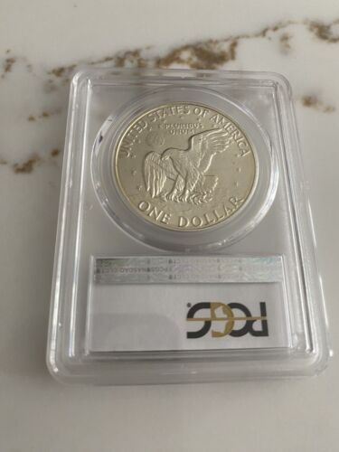 MS67 1972-S Silver Eisenhower Ike Dollar PCGS Blue Label - Picture 2 of 2