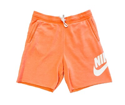 NIKE Club Alumni French Terry Shorts Men's Medium Orange