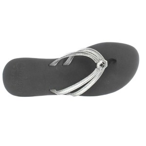 reef silver flip flops