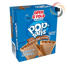 Full Box 6x Packs Kellogg's Pop Tarts Brown Sugar Cinnamon Pastries | 3.52oz