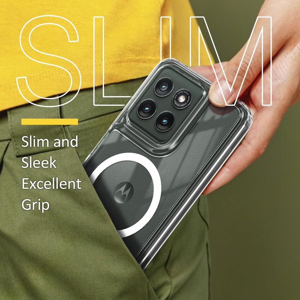 Custodia NageBee Sottile Trasparente Per Motorola Moto Edge 2025 (XT2519) &ndash; Ultra Slim, Antishock, Ricarica Wireless