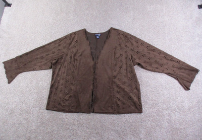 Venezia Jeans Clothing Co Womens 26/28 Jacket Brown Polyester Blend