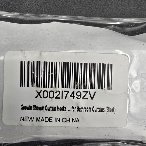Double Slide Shower Curtain Hooks Rings Black - Picture 6 of 7
