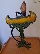 Pendulum Balance Indian In A Canoe On Counterweight