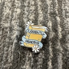 Pin Book Read Brooch Acrylic Currently Lapel Reading Gift Book Lover Reader New