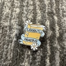 Pin Book Read Brooch Acrylic Currently Lapel Reading Gift Book Lover Reader New