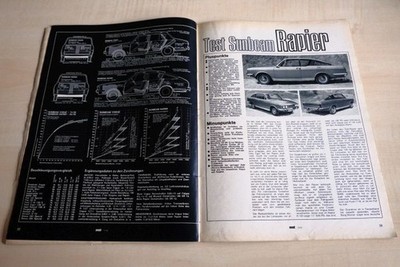 MOT 17/1970 Sunbeam Rapier mit 84PS im TEST auf 2 Seiten