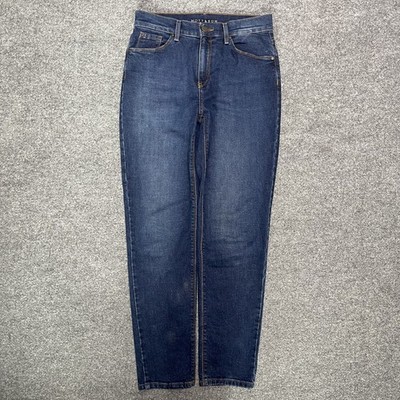 Mott & Bow Womens Mom High-Rise Stretch Denim Jeans W27 L28 Dark Wash