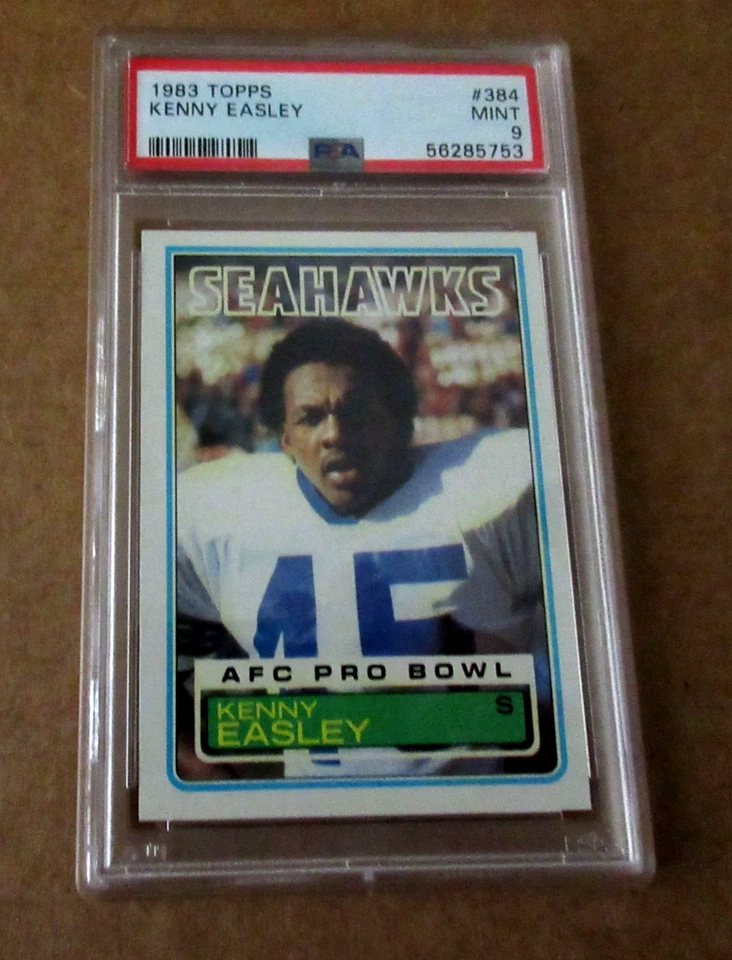 1983 TOPPS # 384 KENNY EASLEY PSA 9 HOF SEAHAWKS - Image 2 of 4