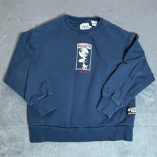 Zara Kids Peanuts Snoopy Graphic Sweatshirt Blue Size 8-9 Years