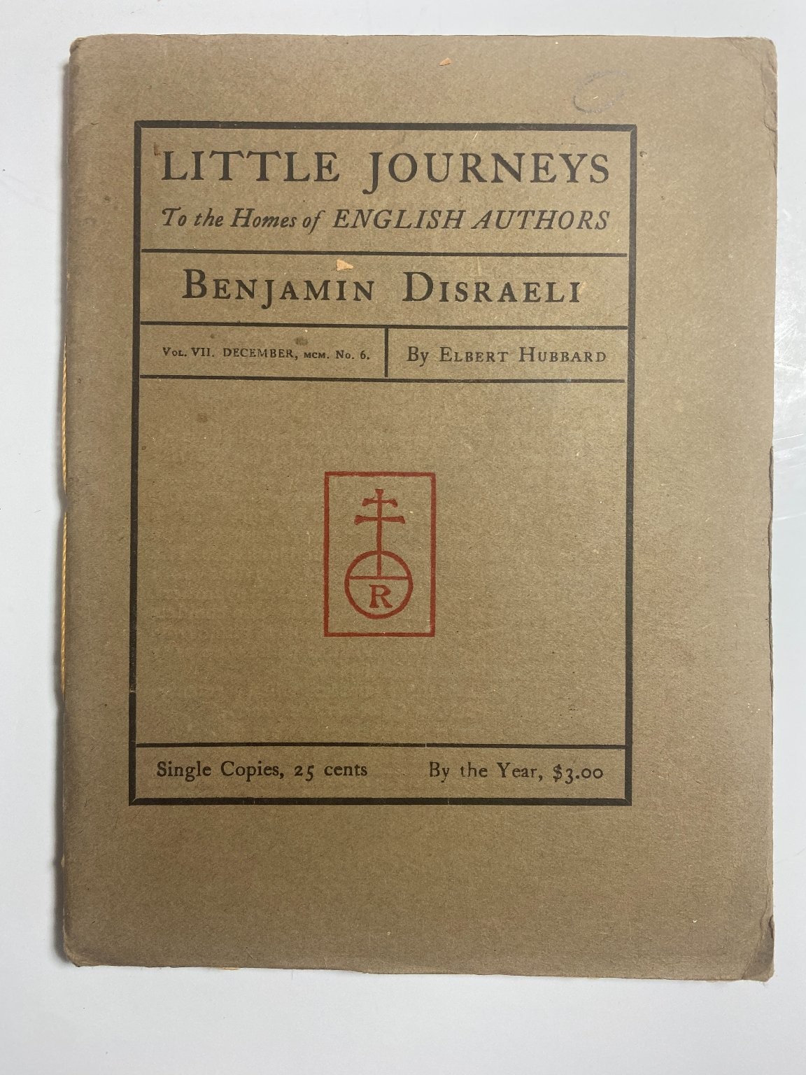 Little Journeys English Authors Benjamin Disraeli Elbert Hubbard 1900 Roycroft