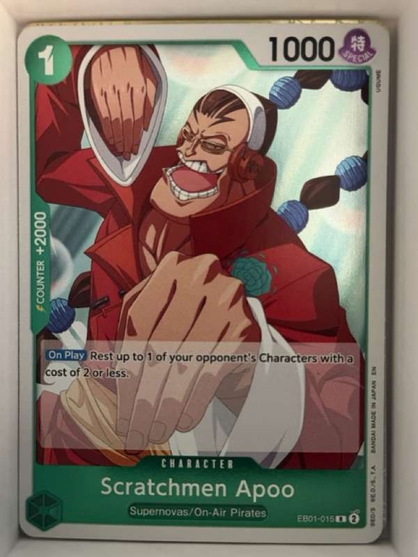 Extra Booster: Memorial Collection #EB01-015 Scratchmen Apoo Near Mint