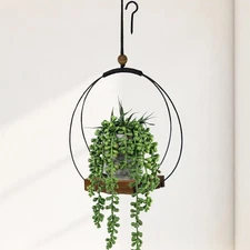 Hanging Planter for Indoor Plants - Outdoor Plant Hanger, Mid Century Metal Plan