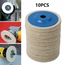 10xWool Polishing Wheel Buffing Pads 100mm Angle Grinder Felt Polishing Disc