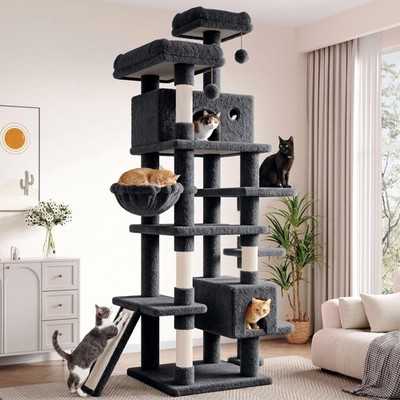 82 inch, Multi-Level Cat Tree Tower for Indoor Cats, Cat Condo with Sisal Scr...