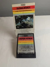 DEMON ATTACK Atari cartridge and Manual  Tested see Pic Free Shipping 