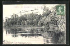 Old postcard Crain, les Bords de l ́Yonne 1908