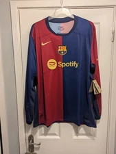 Nike FC Barcelona 24/25 Long Sleeve Home Football Shirt Men's Size XXL BNWT