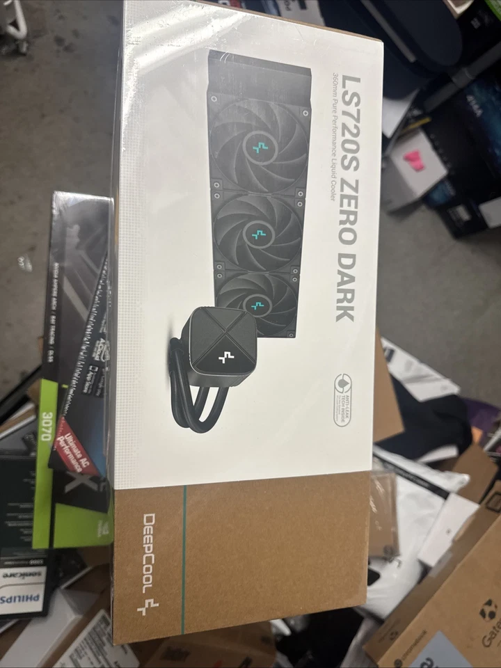DeepCool LS720S Zero Dark Liquid Cooler 360mm 4th Gen Pump 3100RPM 300W - Image 2 of 2