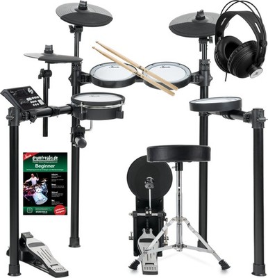 XDrum DD-460P E-Drum Kit elektronisch Schlagzeug Set Mesh Head Hocker Kopfhörer