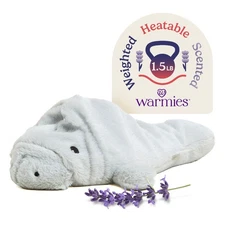 Warmies Microwavable Manatee Plush - Weighted Stuffed Animal for Comfort