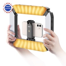 Smartphone Video Rig with Light Cell Phone Handheld Stabilizer Ring ULANZI 8500k