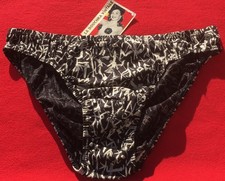 FRENCH MARINER 1970s MEN LOW RISE BRIEF BLCK  GOLD COTTON MADE IN FRANCE NEW XL