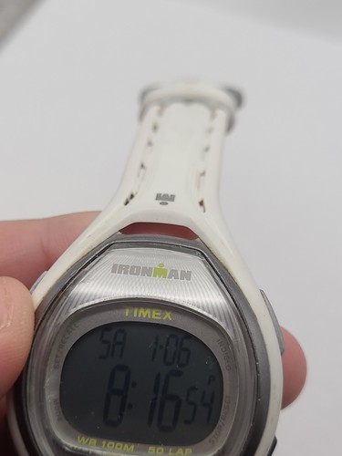 Reloj Digital Timex Ironman 30 Años Blanco M657 - Batería Nueva - Imagen 4 de 14