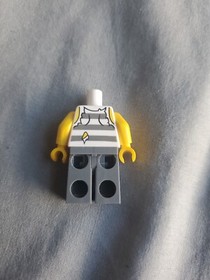 Lego cty0479 JAIL PRISONER - STRIPED SHIRT City Town Minifigure FAST SHIPPING