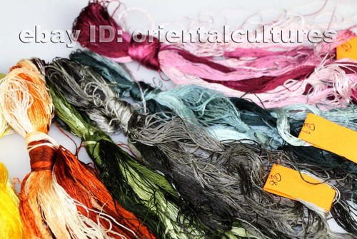 Chinese 100%real natural silk,hand-dyed embroidery floss/thread 82colors/skeins - Picture 6 of 6