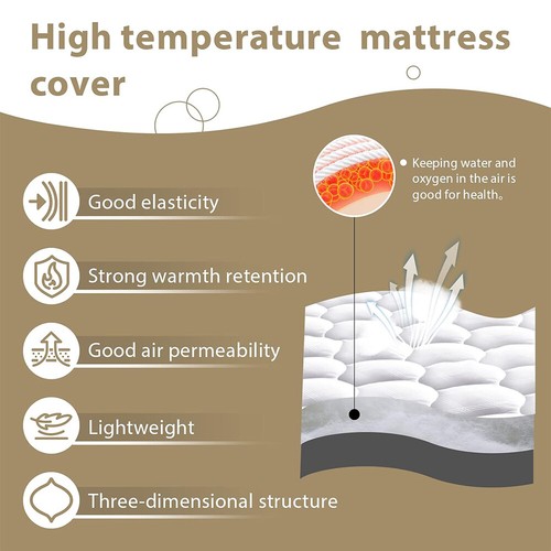 Mattress Pad Cover Soft Mattress Protector Cover with 8-21" Deep Pocket All Size - Picture 4 of 7