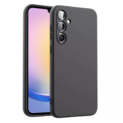 Hülle für Samsung Galaxy A25 Handyhülle Back Cover Silikon Case Bumper Schwarz