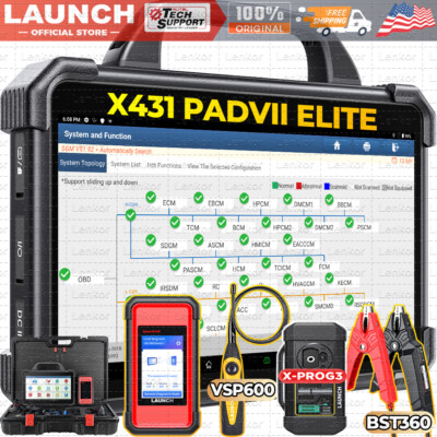 LAUNCH X431 PAD VII Pad7 Pro Car Diagnostic Scanner J2534 Key Programming Coding
