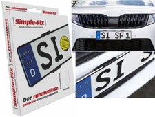 4 x Kennzeichenhalter Rahmenlos Nummernschildhalter Kennzeichen Kfz Simple Fix