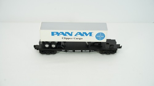 Lionel O Scale NLOE Long Island Flat Car and PAN AM Trailer 6-52341 W16 - Picture 3 of 12