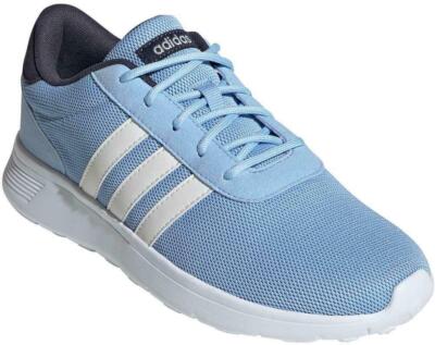 ADIDAS WOMEN'S LITE RACER RUNNING SHOES SNEAKERS sz 7.5 GLOW BLUE WHITE EE8255