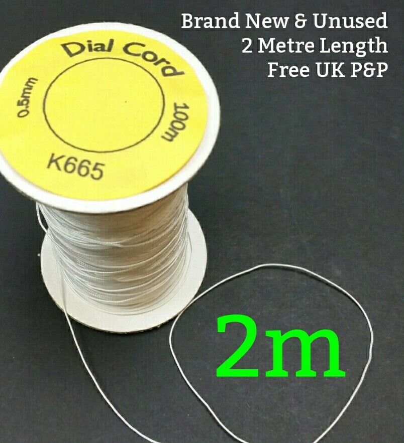 Radio Dial Cord - 2m Length x 0.5mm Dia - NOS Vintage Dacron Valve Transistor