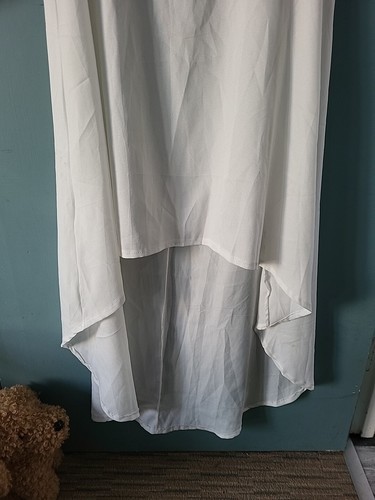 Nuevo con etiquetas Vestido Alto Bajo Talla L Grande Elite99 Blanco Sin Mangas (524/102). - Imagen 3 de 3