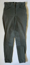 MOUNTAIN HORSE - Women's Green Knee Patch Breeches Riding Pants - Size 28L