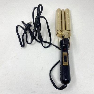 Vidal Sassoon VS184 Gold Series 3 Barrel 5/8  Hair Waver Curling Iron Crimp Wave