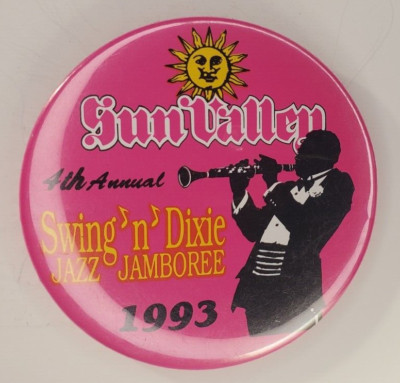 Vintage Sun Valley  Swing Dixie Jazz Jamboree  Pinback Button