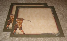 K&Company 12x12 Single Sided Scrapbook Papers(2) ~ Golf Borders/w Golfer