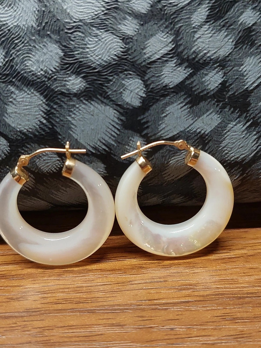 Mother of pearl hoops deals