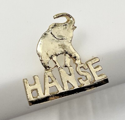Hanse Elephant Vintage Lapel Pin Silver Tone