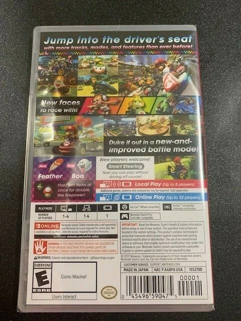 Mario Kart 8 - Deluxe - Nintendo Switch  BRAND NEW FACTORY SEALED USA VERSION  - Image 2 of 2