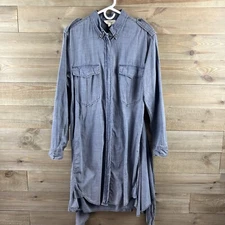 Isabel Marant Etoile Womens Shirt Dress Long Sleeve Button Up Chambray Cotton 2